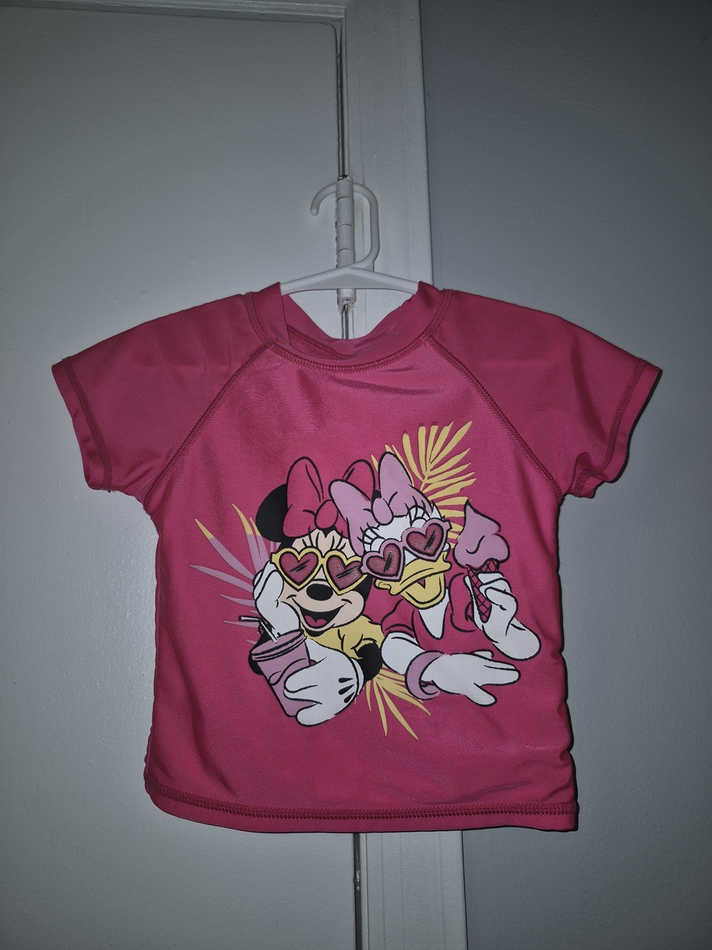 Disney Jumping Beans Pink Minnie & Daisy Rash Guard Size 3T